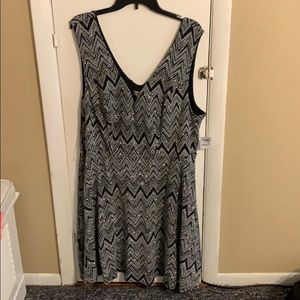 Silver and black dress